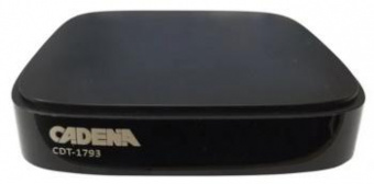 Ресивер DVB-T2 Cadena CDT-1793 черный от магазина РЭССИ