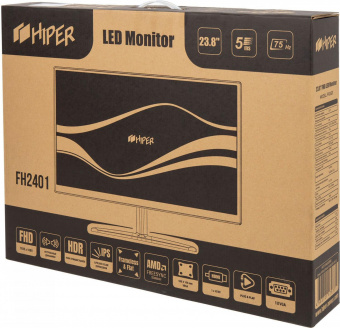 Монитор Hiper 23.8" EasyView FH2402 черный IPS LED 5ms 16:9 HDMI M/M 250cd 178гр/178гр 1920x1080 DisplayPort FHD 3.12кг от магазина РЭССИ