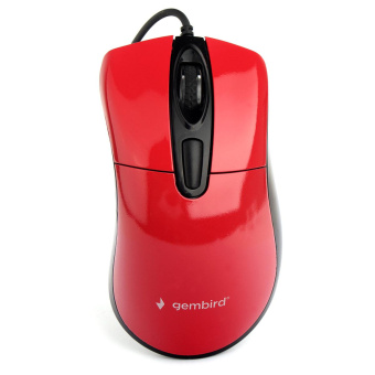 Мышь Gembird MOP-415-R USB красный 3кн.+колесо-кнопка 2400DPI кабель 1.4м от магазина РЭССИ