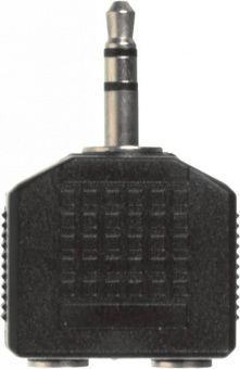 Адаптер аудио Ningbo JAAA095-B 2xJack 3.5 (f)/Jack 3.5 (m) черный от магазина РЭССИ