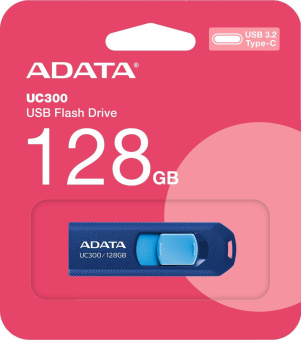 Флеш Диск A-Data 128GB Type-C UC300 ACHO-UC300-128G-RNB/BU USB3.2 синий/голубой от магазина РЭССИ