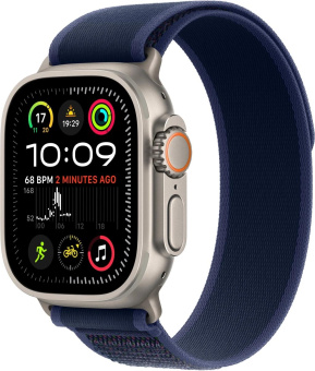 Смарт-часы Apple Watch Ultra 2 2024 A2986 49мм OLED корп.титан Trial loop рем.синий разм.брасл.:145-220мм (MX4L3FD/A) от магазина РЭССИ