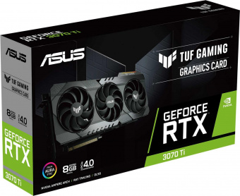 Видеокарта Asus PCI-E 4.0 TUF-RTX3070TI-8G-GAMING NVIDIA GeForce RTX 3070TI 8192Mb 256 GDDR6X 1770/19000 HDMIx2 DPx3 HDCP Ret от магазина РЭССИ