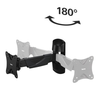 Кронштейн для телевизора Hama FULLMOTION черный 10"-26" макс.25кг настенный от магазина РЭССИ