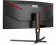 Монитор AOC 34" Gaming CU34G3S/BK черный/красный VA LED 1ms 21:9 HDMI M/M матовая HAS Piv 300cd 178гр/178гр 3440x1440 DP 2K USB 8.25кг от магазина РЭССИ