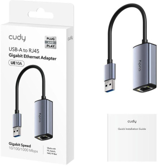 Сетевой адаптер Gigabit Ethernet Cudy UE10A USB 3.0 от магазина РЭССИ
