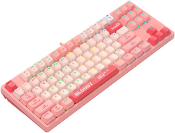 Клавиатура A4Tech Bloody S87 Energy механическая розовый USB for gamer LED (S87 USB ENERGY PINK) от магазина РЭССИ
