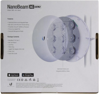 Ubiquiti NanoBeam 5AC Gen2 антенна параболическая активная от магазина РЭССИ