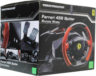 Руль ThrustMaster Ferarri 458 12кноп. (с педалями) черный/красный от магазина РЭССИ
