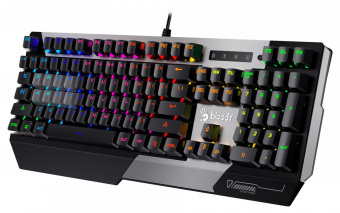 Клавиатура A4Tech Bloody B865R механическая серый/черный USB for gamer LED от магазина РЭССИ