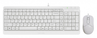 Клавиатура + мышь A4Tech Fstyler F1512 клав:белый мышь:белый USB (F1512 WHITE) от магазина РЭССИ