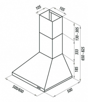 Вытяжка каминная Maunfeld Aire 50 белый управление: кнопочное (1 мотор) от магазина РЭССИ