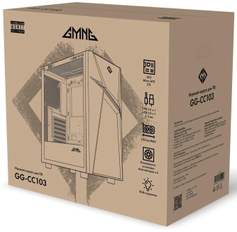 Корпус GMNG GG-CC103 черный без БП ATX 6x120mm 2x140mm 2xUSB2.0 1xUSB3.0 audio bott PSU от магазина РЭССИ