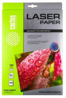 Фотобумага Cactus CS-LPA4100100 A4/100г/м2/100л./белый глянцевое для лазерной печати от магазина РЭССИ
