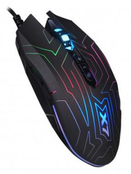 Мышь A4Tech X77 черный оптическая (2400dpi) USB (8but) от магазина РЭССИ