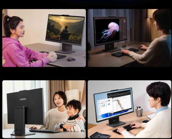 Моноблок Lenovo XiaoXin 27" Full HD Ryzen 7 7735HS (3.2) 16Gb SSD1Tb 680M Windows 11 trial (для ознакомления) Professional GbitEth WiFi BT 90W клавиатура мышь Cam черный 1920x1080 от магазина РЭССИ