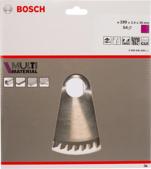 Диск пильный Bosch Standard (2608640509) d=190мм d(посад.)=30мм (циркулярные пилы) (упак.:1шт) от магазина РЭССИ