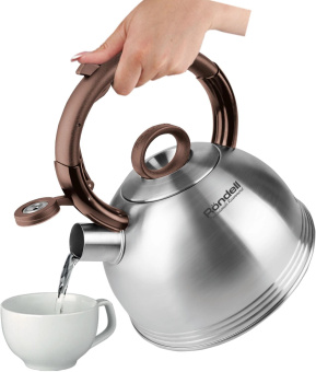 Чайник металлический Rondell Kortado RDS-1035 2.4л. стальной от магазина РЭССИ