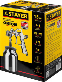 Краскораспылитель Stayer Master 06472-1.5 225л/мин соп.:1.5мм бак:0.75л серебристый от магазина РЭССИ