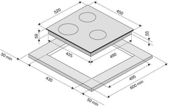 Индукционная варочная поверхность Krona REMO 45 BL черный от магазина РЭССИ