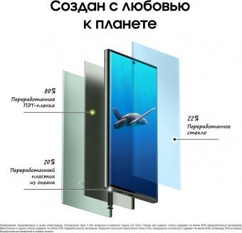 Смартфон Samsung SM-S918B Galaxy S23 Ultra 5G 512Gb 12Gb зеленый моноблок 3G 4G 2Sim 6.8" 1440x3088 Android 13 200Mpix 802.11 a/b/g/n/ac/ax NFC GPS GSM900/1800 GSM1900 TouchSc Protect от магазина РЭССИ