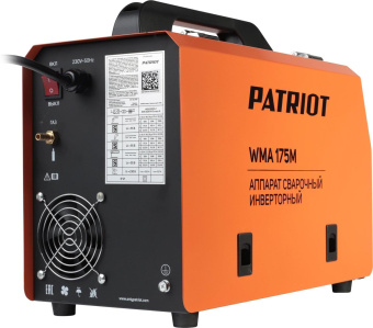 Сварочный полуавтомат Patriot WMA 175 M инвертор MIG-MAG/ММА 6.7кВт от магазина РЭССИ
