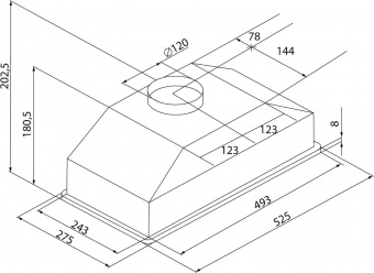 Вытяжка встраиваемая Krona Luisa 600 Inox PB нержавеющая сталь управление: кнопочное (1 мотор) от магазина РЭССИ