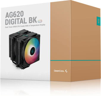 Устройство охлаждения(кулер) Deepcool AG620 Bk ARGB Soc-AM5/AM4/1151/1200/2066/1700 черный/белый 4-pin 15-29dB Al+Cu 260W 1300gr Ret (R-AG620-BKANMN-G-2) от магазина РЭССИ