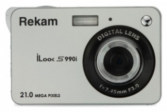 Фотоаппарат Rekam iLook S990i серебристый 21Mpix 2.7" 720p SDHC/MMC CMOS IS el/Li-Ion от магазина РЭССИ