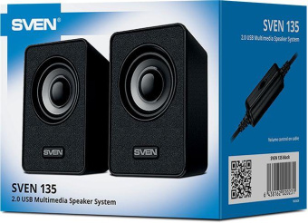 Колонки Sven 135 2.0 черный 6Вт портативные от магазина РЭССИ