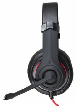 Наушники с микрофоном Оклик HS-L330G NIGHTMARE черный/красный 1.9м мониторные оголовье (359481) от магазина РЭССИ