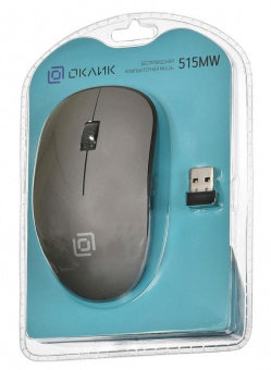 Мышь Оклик 515MW черный/серый оптическая (1000dpi) беспроводная USB для ноутбука (3but) от магазина РЭССИ