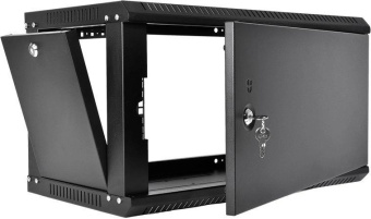Шкаф коммутационный ЦМО ШРН-Эконом (ШРН-Э-6.500.1-9005) настенный 6U 600x520мм пер.дв.металл 75кг черный 470мм 14.5кг 180град. 345мм IP20 металл от магазина РЭССИ