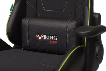 Кресло игровое Zombie VIKING 4 AERO черный/салатовый текстиль/эко.кожа с подголов. крестов. пластик от магазина РЭССИ