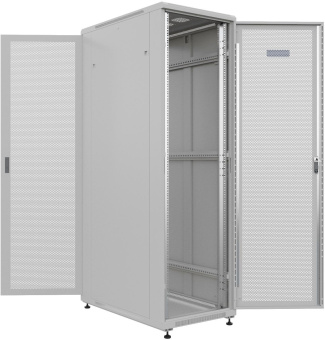 Шкаф серверный NTSS Премиум (NTSS-R42U60100PD/PD) напольный 42U 600x1000мм пер.дв.перфор. задн.дв.перфор. 900кг серый IP20 сталь от магазина РЭССИ