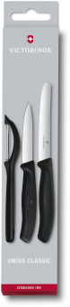 Набор ножей кухон. Victorinox Swiss Classic Paring (6.7113.31) компл.:3шт черный карт.коробка от магазина РЭССИ