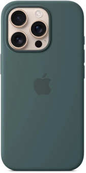 Чехол (клип-кейс) Apple для Apple iPhone 16 Pro Silicone Case A3315 with MagSafe зеленый Lake Green (MYYR3ZM/A) от магазина РЭССИ