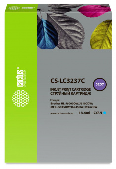 Картридж струйный Cactus CS-LC3237Y желтый (18.4мл) для Brother HL-J6000DW/J6100DW от магазина РЭССИ