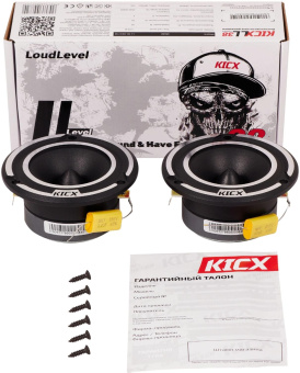 Колонки автомобильные Kicx LL 38 (без решетки) 90Вт 104дБ 4Ом 2.5см (1дюйм) (ком.:2кол.) широкополосные однополосные от магазина РЭССИ