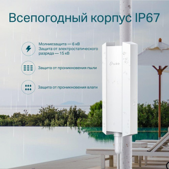 Точка доступа TP-Link EAP610-Outdoor AX1800 10/100/1000BASE-TX белый от магазина РЭССИ