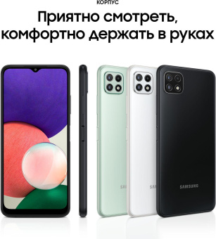 Смартфон Samsung SM-A226B Galaxy A22 5G 128Gb 4Gb серый моноблок 3G 4G 2Sim 6.6" 1080x2408 Android 11 48Mpix 802.11 a/b/g/n/ac NFC GPS GSM900/1800 GSM1900 TouchSc microSD max1024Gb от магазина РЭССИ