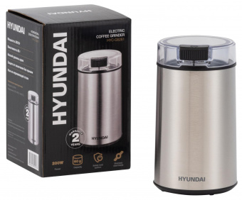 Кофемолка Hyundai HYC-G5261 200Вт сист.помол.:ротац.нож вместим.:60гр серебристый от магазина РЭССИ