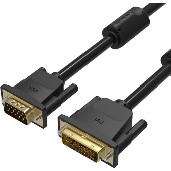 Кабель Vention EACBG DVI-I Dual Link (m) VGA (m) 1.5м черный от магазина РЭССИ