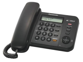 Телефон проводной Panasonic KX-TS2358RUB черный от магазина РЭССИ