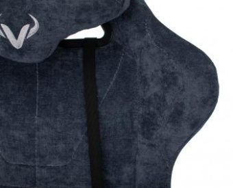 Кресло игровое Zombie VIKING KNIGHT Fabric синий Light-27 с подголов. крестов. металл от магазина РЭССИ