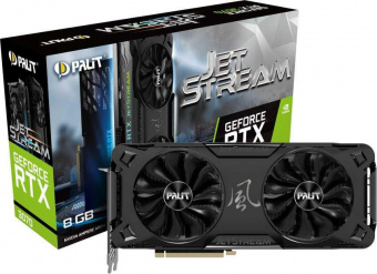 Видеокарта Palit PCI-E 4.0 PA-RTX3070 JETSTREAM 8G V1 LHR NVIDIA GeForce RTX 3070 8192Mb 256 GDDR6 1500/14000 HDMIx1 DPx3 HDCP Ret от магазина РЭССИ