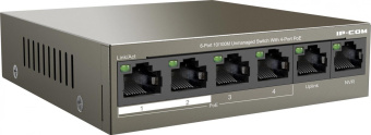 Коммутатор IP-Com F1106P-4-63W (L2) 6x100Мбит/с 4PoE 63W неуправляемый от магазина РЭССИ