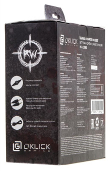 Наушники с микрофоном Оклик HS-L350G RED WAR черный/красный 2.2м мониторные оголовье (472664) от магазина РЭССИ