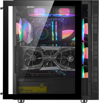 Корпус Formula F-3703 черный без БП ATX 5x120mm 4x140mm 2xUSB2.0 1xUSB3.0 audio bott PSU от магазина РЭССИ