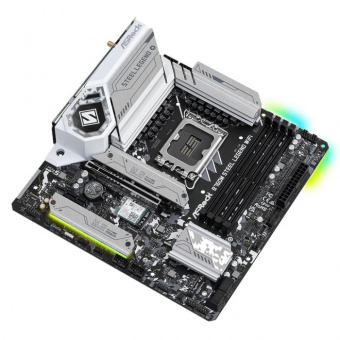 Материнская плата Asrock B760M STEEL LEGEND WIFI Soc-1700 Intel B760 4xDDR5 mATX AC`97 8ch(7.1) 2.5Gg RAID+HDMI+DP от магазина РЭССИ